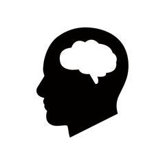 brain sign on transparent background