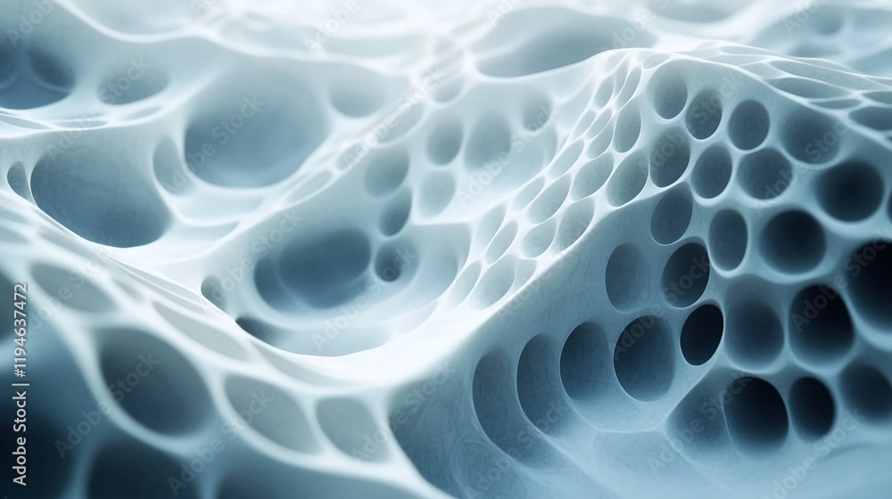 Poster textured abstract surface with bubbles reminiscent of natural formations under soft light