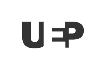UEP logo design. Initial letter U E P bold font style for tech startups, consulting, corporate branding. Creative company name, headlines typography identity, trendy logotype.