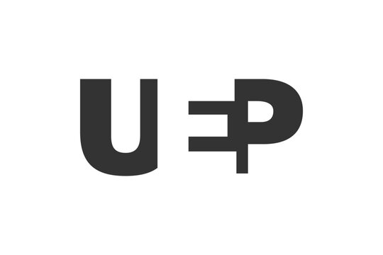 UEP logo design. Initial letter U E P bold font style for tech startups, consulting, corporate branding. Creative company name, headlines typography identity, trendy logotype.