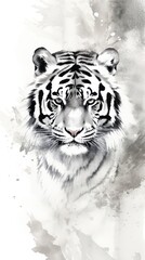 Tiger wildlife drawing animal.