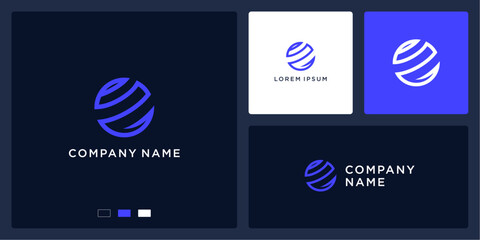 world tech logo design template © cre_ART_ive