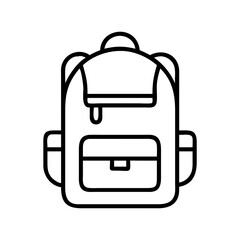 skateboarding backpack icon, skateboarding backpack line art - simple line art of skateboarding backpack, perfect for skateboarding backpack logos and icons and themed design 