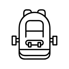Obraz premium skateboarding backpack icon, skateboarding backpack line art - simple line art of skateboarding backpack, perfect for skateboarding backpack logos and icons and themed design 