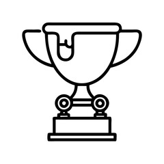 skateboarding trophy icon, skateboarding trophy line art - simple line art of skateboarding trophy, perfect for skateboarding trophy logos and icons and themed design 