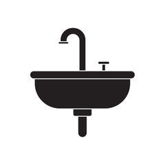 flat icon vector illustration of sink