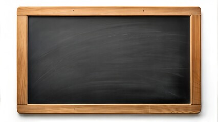 Classic blackboard with wooden frame, educational tool for teaching and learning