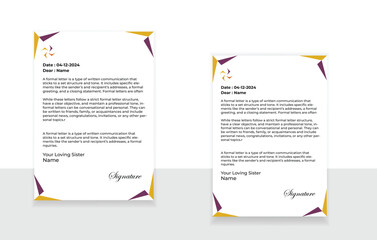Vector modern corporate letterhead template design