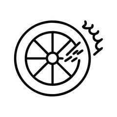 Fototapeta premium wheel bite icon icon, wheel bite icon line art - simple line art of wheel bite icon, perfect for wheel bite icon logos and icons and themed design 