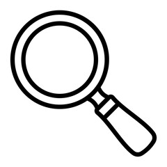 Magnifying Glass Vector Line Icon Design