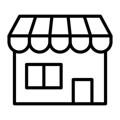 Store Vector Line Icon Design