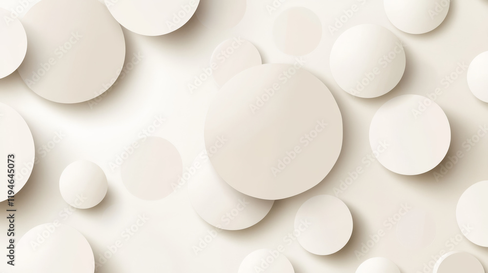 Poster set of abstract template banner with simple volume white circles