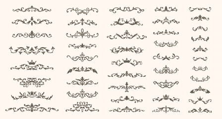 A set of text separators, elegant horizontal borders