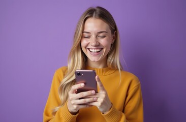 Fototapeta premium excited gen z woman winner with smartphone celebrating online prize win