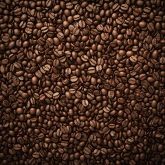 Fototapeta premium top view of coffee beans background , abstract background . generative ai 
