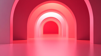 Sunlit red space with warmth