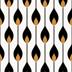 Seamless geometric floral pattern. Vector Illustration.