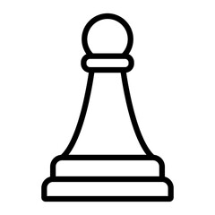 Pawn Vector Line Icon Design