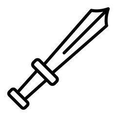 Sword Vector Line Icon Design