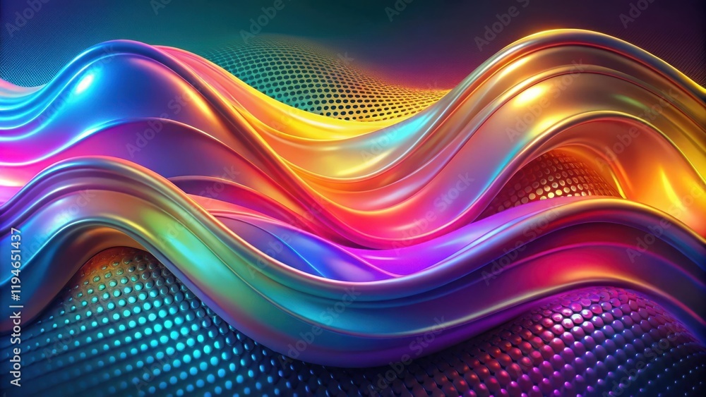 Poster Abstract iridescent waves flow over a textured surface