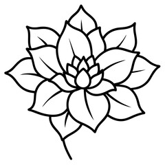 minimal botanical graphic sketch drawing, trendy tiny tattoo design, floral elements vector illustration