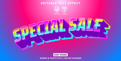 Text effect modern special sale styles