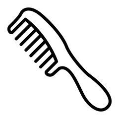 Hair Comb Vector Line Icon Design