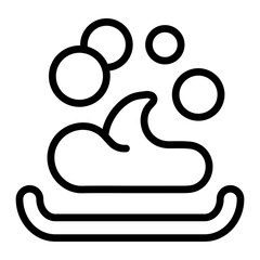 Foam Vector Line Icon Design
