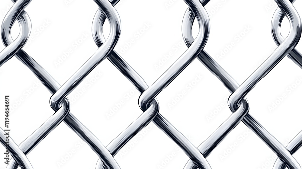 Poster chain link fence pattern metallic texture design