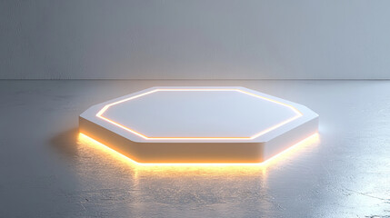 Illuminated Octagonal Platform Modern Design