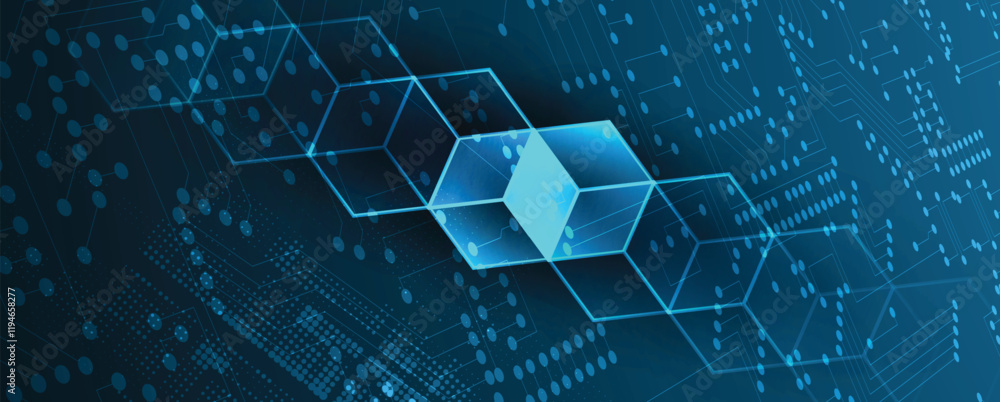 Poster Cloud and computing abstract technology backgeound with circuit elements