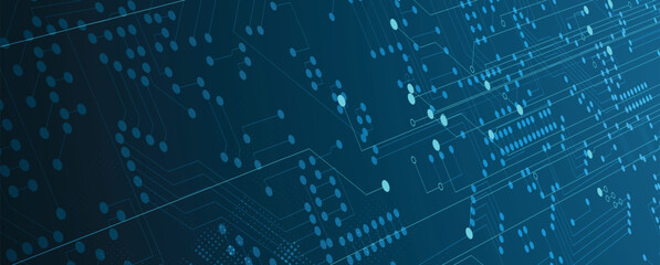 Cloud and computing abstract technology backgeound with circuit elements