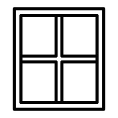 Window Vector Line Icon Design