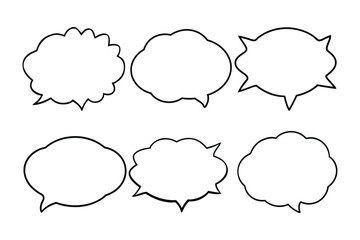 blank empty speech bubble illustration  