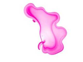 A vibrant pink ink blob with fluid, rounded edges, isolated on a white background. The playful and modern design makes it ideal for creative projects