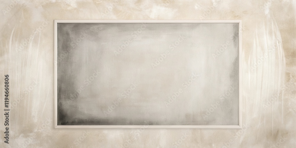Aufkleber empty frame on neutral textured wall, ready for your design
