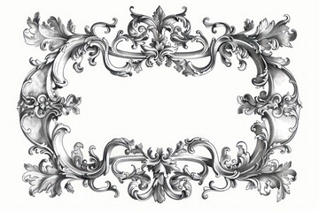Elegant vintage ornate floral frame