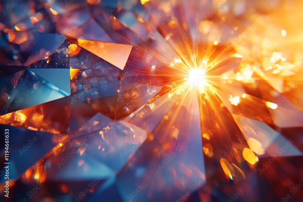 Aufkleber A radiant abstract image filled with multicolored prism effects, capturing the essence of imagination, creativity, and light in an energetic display of brilliance.