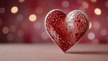 Fototapeta premium Romantic Valentine's Day Card with Heart Design
