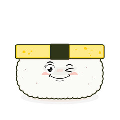 tamago sushi playful face cartoon cute