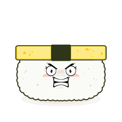 tamago sushi angry face cartoon cute