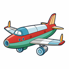 airplane on a white background