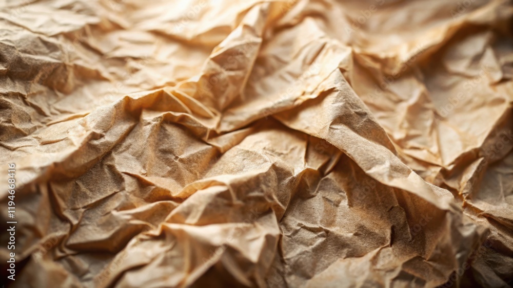 Poster Textured Brown Wrinkled Paper Background for Design Projects