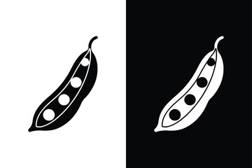 Snow pea icon vector on White Background ,Vector Art Illustration on white background.