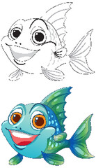 Colorful Cartoon Fish Illustration
