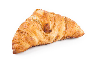 A croissant is a French pastry made from puff pastry in a crescent shape.