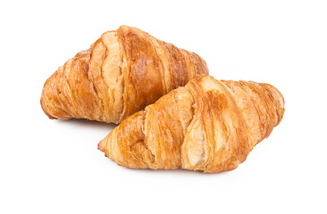A croissant is a French pastry made from puff pastry in a crescent shape.