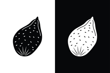 Sweet potato icon vector on White Background ,Vector Art Illustration on white background.