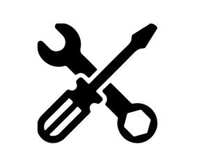  Service icons set wrench and screwdriver. repair and  isolated on white background. vector design 