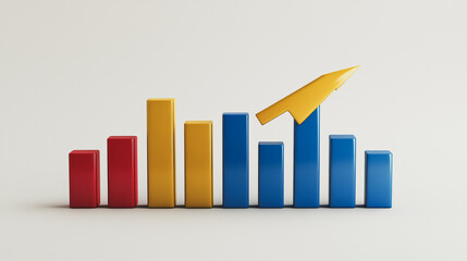 charts and graphs with statistics to innovative analyze business potential and forecast future development of companies growth.